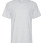 Front view of blank ash grey t-shirt