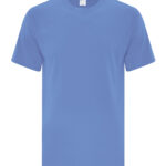 Front view of blank carolina blue t-shirt