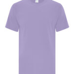 Front view of blank lavender purple t-shirt