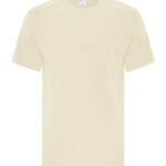Front view of blank natural coloured t-shirt