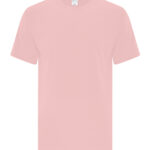 Front view of blank pale blush t-shirt