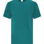 Front view of blank teal t-shirt