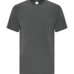 Front view of blank charcoal t-shirt