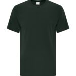 Front view of blank dark green t-shirt