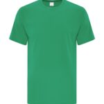 Front view of blank Kelly green t-shirt