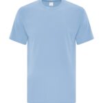 Front view of blank light blue t-shirt