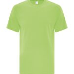 Front view of blank lime green t-shirt