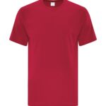 Front view of blank red t-shirt