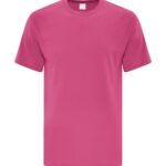 Front view of blank sangria pink t-shirt