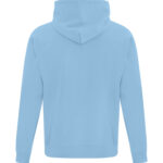 Back view of Blank light blue Hoodie