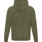 Back view of Blank military green Hoodie