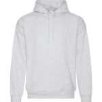 Front view of blank ash grey hoodie