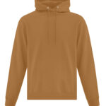 Front view of Blank caramel coloured Hoodie