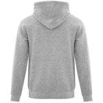 Back view of Blank athletic heather grey Hoodie