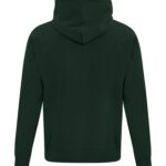 Back view of Blank dark green Hoodie