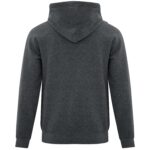 Back view of Blank dark heather grey Hoodie