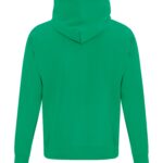 Back view of Blank Kelly green Hoodie