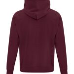 Back view of Blank maroon Hoodie