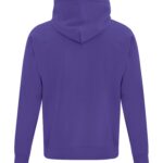 Back view of Blank purple Hoodie