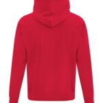 Back view of Blank red Hoodie