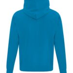 Back view of Blank sapphire Hoodie