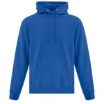 Front view of blank royal blue hoodie