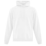 Front view of blank white hoodie